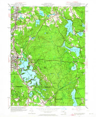 Oxford, Massachusetts 1964 (1964) USGS Old Topo Map Reprint 7x7 MA Quad 350436