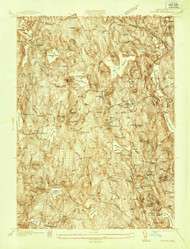 Paxton, Massachusetts 1937 () USGS Old Topo Map Reprint 7x7 MA Quad 350441
