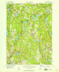 Paxton, Massachusetts 1950 (1958) USGS Old Topo Map Reprint 7x7 MA Quad 350442