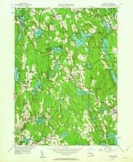 Paxton, Massachusetts 1950 (1963) USGS Old Topo Map Reprint 7x7 MA Quad 350443