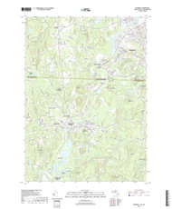 Pepperell, Massachusetts 2018 () USGS Old Topo Map Reprint 7x7 MA Quad