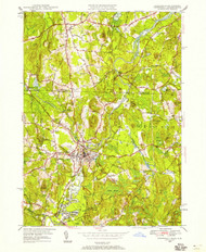 Pepperell, Massachusetts 1950 (1958) USGS Old Topo Map Reprint 7x7 MA Quad 350445