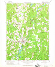 Pepperell, Massachusetts 1965 (1967) USGS Old Topo Map Reprint 7x7 MA Quad 350446