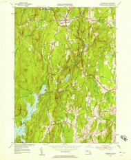 Petersham, Massachusetts 1954 (1958) USGS Old Topo Map Reprint 7x7 MA Quad 350454