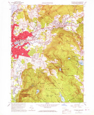 Pittsfield East, Massachusetts 1959 (1967) USGS Old Topo Map Reprint 7x7 MA Quad 350460