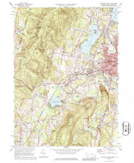 Pittsfield West, Massachusetts 1973 (1977) USGS Old Topo Map Reprint 7x7 MA Quad 350462