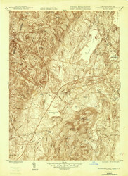 Pittsfield West, Massachusetts 1946 () USGS Old Topo Map Reprint 7x7 MA Quad 350465