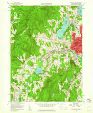 Pittsfield West, Massachusetts 1959 (1960) USGS Old Topo Map Reprint 7x7 MA Quad 350466