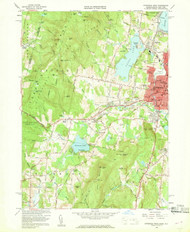 Pittsfield West, Massachusetts 1959 (1960) USGS Old Topo Map Reprint 7x7 MA Quad 350467