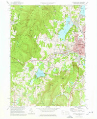Pittsfield West, Massachusetts 1973 (1986) USGS Old Topo Map Reprint 7x7 MA Quad 350469