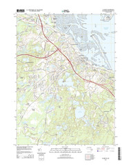 Plymouth, Massachusetts 2015 () USGS Old Topo Map Reprint 7x7 MA Quad