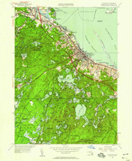 Plymouth, Massachusetts 1950 (1958) USGS Old Topo Map Reprint 7x7 MA Quad 350475