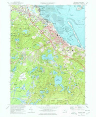 Plymouth, Massachusetts 1977 (1978) USGS Old Topo Map Reprint 7x7 MA Quad 350478