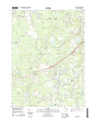 Plympton, Massachusetts 2015 () USGS Old Topo Map Reprint 7x7 MA Quad