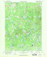Plympton, Massachusetts 1962 (1971) USGS Old Topo Map Reprint 7x7 MA Quad 350485