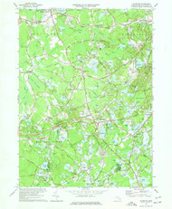 Plympton, Massachusetts 1977 (1977) USGS Old Topo Map Reprint 7x7 MA Quad 350486