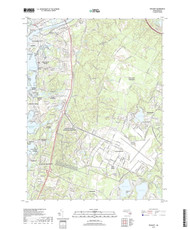 Pocasset, Massachusetts 2018 () USGS Old Topo Map Reprint 7x7 MA Quad