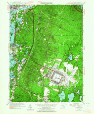 Pocasset, Massachusetts 1953 (1964) USGS Old Topo Map Reprint 7x7 MA Quad 350488