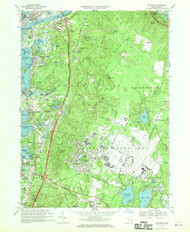 Pocasset, Massachusetts 1967 (1970) USGS Old Topo Map Reprint 7x7 MA Quad 350489