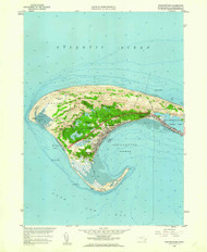 Provincetown, Massachusetts 1958 (1960) USGS Old Topo Map Reprint 7x7 MA Quad 350493