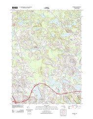 Reading, Massachusetts 2012 () USGS Old Topo Map Reprint 7x7 MA Quad