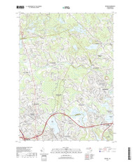 Reading, Massachusetts 2018 () USGS Old Topo Map Reprint 7x7 MA Quad