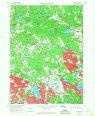 Reading, Massachusetts 1966 (1968) USGS Old Topo Map Reprint 7x7 MA Quad 350498