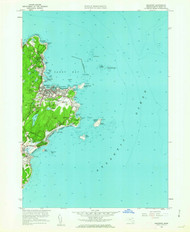 Rockport, Massachusetts 1960 (1962) USGS Old Topo Map Reprint 7x7 MA Quad 350502
