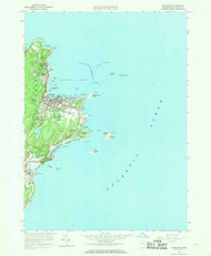 Rockport, Massachusetts 1960 (1969) USGS Old Topo Map Reprint 7x7 MA Quad 350503