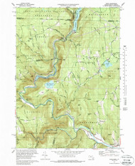 Rowe, Massachusetts 1973 (1988) USGS Old Topo Map Reprint 7x7 MA Quad 350505