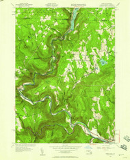 Rowe, Massachusetts 1944 (1958) USGS Old Topo Map Reprint 7x7 MA Quad 350507