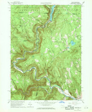 Rowe, Massachusetts 1960 (1969) USGS Old Topo Map Reprint 7x7 MA Quad 350510