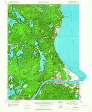 Sagamore, Massachusetts 1951 (1964) USGS Old Topo Map Reprint 7x7 MA Quad 350522