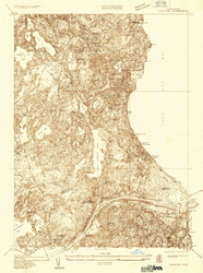 Sagamore, Massachusetts 1933 () USGS Old Topo Map Reprint 7x7 MA Quad 350525