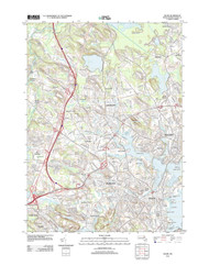 Salem, Massachusetts 2012 () USGS Old Topo Map Reprint 7x7 MA Quad