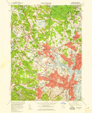 Salem, Massachusetts 1956 (1959) USGS Old Topo Map Reprint 7x7 MA Quad 350528