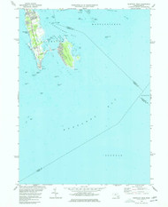 Sconticut Neck, Massachusetts 1975 (1977) USGS Old Topo Map Reprint 7x7 MA Quad 350548