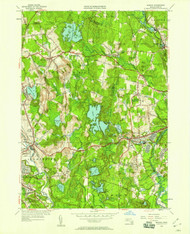 Shirley, Massachusetts 1950 (1958) USGS Old Topo Map Reprint 7x7 MA Quad 350556