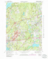 Shrewsbury, Massachusetts 1969 (1986) USGS Old Topo Map Reprint 7x7 MA Quad 350558