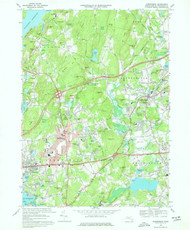 Shrewsbury, Massachusetts 1969 (1977) USGS Old Topo Map Reprint 7x7 MA Quad 350561