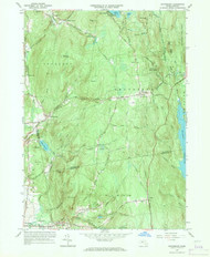 Shutesbury, Massachusetts 1964 (1971) USGS Old Topo Map Reprint 7x7 MA Quad 350565