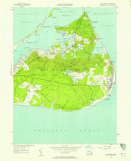 Siasconset, Massachusetts 1951 (1958) USGS Old Topo Map Reprint 7x7 MA Quad 350566