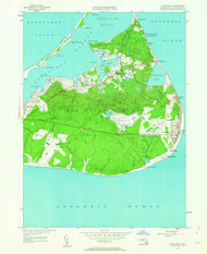 Siasconset, Massachusetts 1951 (1963) USGS Old Topo Map Reprint 7x7 MA Quad 350567