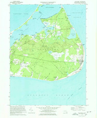 Siasconset, Massachusetts 1972 (1978) USGS Old Topo Map Reprint 7x7 MA Quad 350569