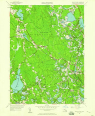 Snipatuit Pond, Massachusetts 1949 (1958) USGS Old Topo Map Reprint 7x7 MA Quad 350573