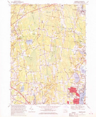 Somerset, Massachusetts 1967 (1969) USGS Old Topo Map Reprint 7x7 MA Quad 350579