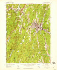 Southbridge, Massachusetts 1952 (1959) USGS Old Topo Map Reprint 7x7 MA Quad 350590