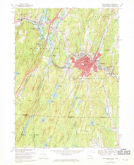 Southbridge, Massachusetts 1967 (1970) USGS Old Topo Map Reprint 7x7 MA Quad 350594