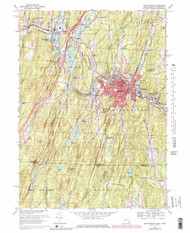 Southbridge, Massachusetts 1967 (1984) USGS Old Topo Map Reprint 7x7 MA Quad 350598