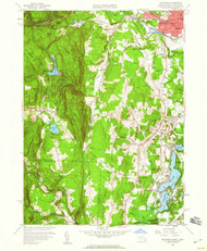 Southwick, Massachusetts 1958 (1960) USGS Old Topo Map Reprint 7x7 MA Quad 350602